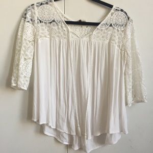 flowy white blouse